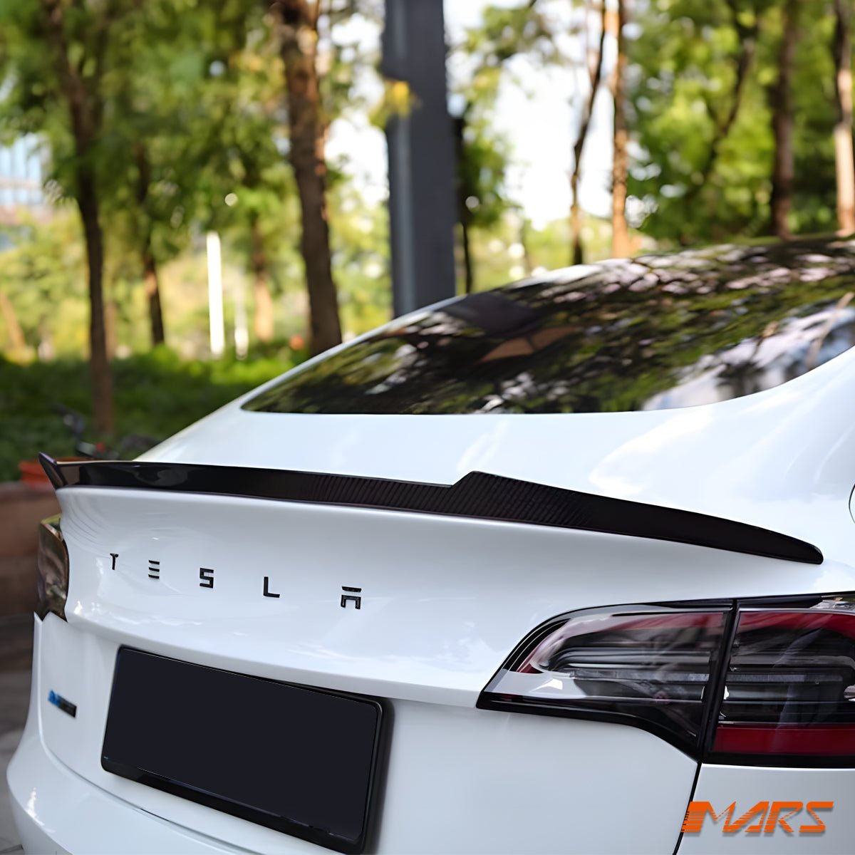 Revozport Style Carbon Fibre Rear trunk boot lip Spoiler Wing Bodykit for Tesla Model 3 2019 - 2023 - Mars Performance