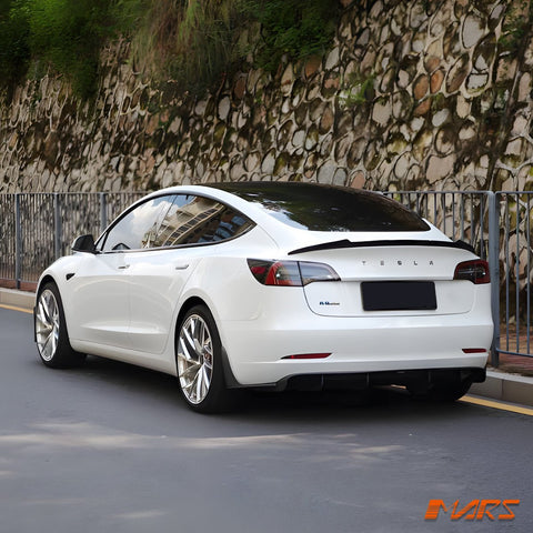 Revozport Style Carbon Fibre Rear trunk boot lip Spoiler Wing Bodykit for Tesla Model 3 2019 - 2023 - Mars Performance