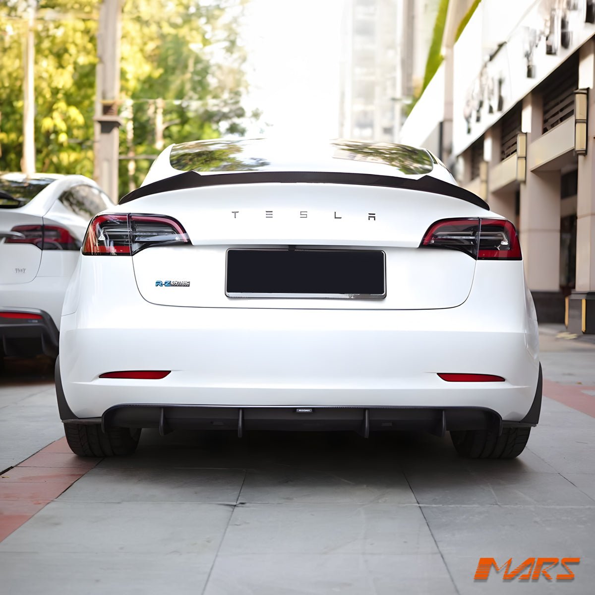 Revozport Style Carbon Fibre Rear trunk boot lip Spoiler Wing Bodykit for Tesla Model 3 2019 - 2023 - Mars Performance