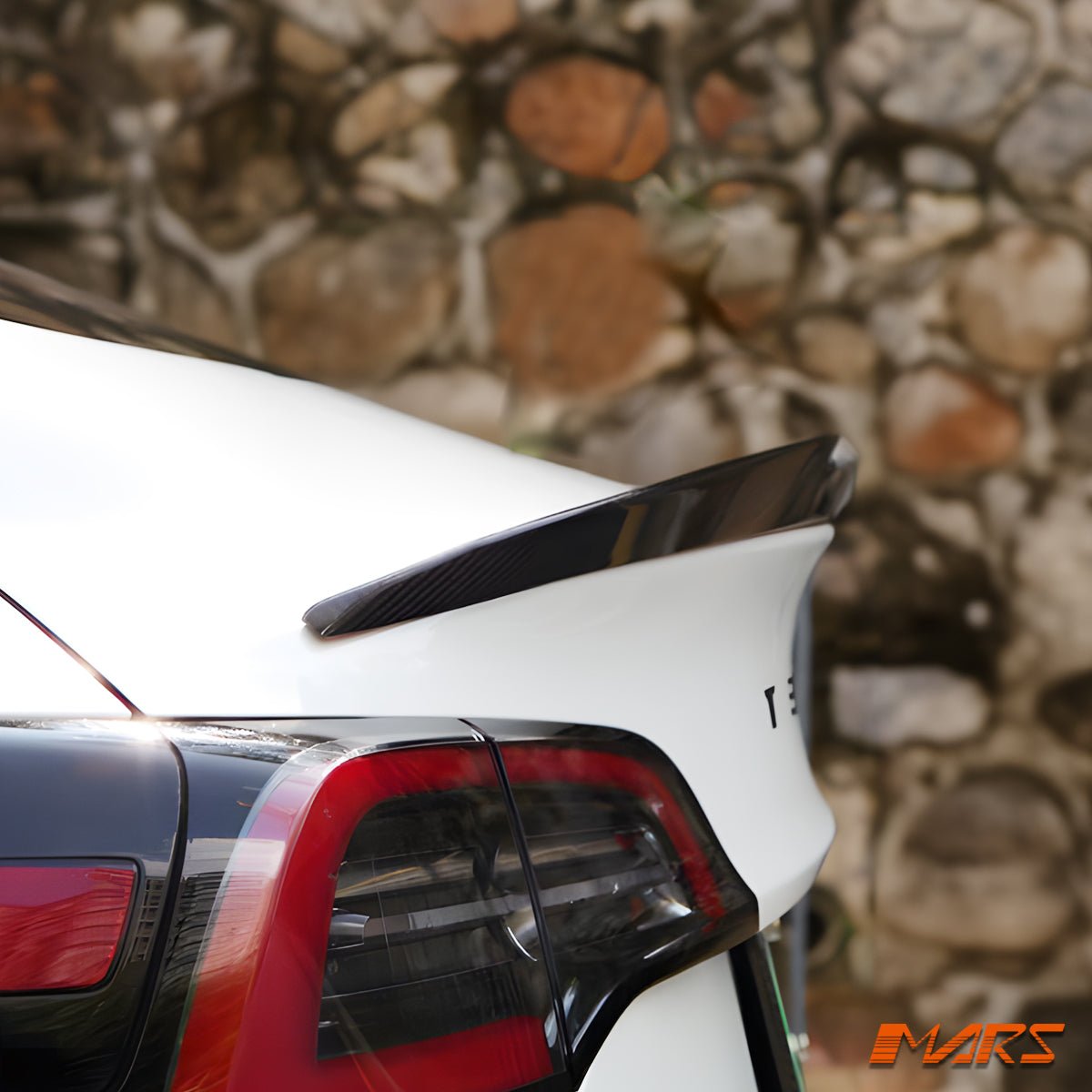 Revozport Style Carbon Fibre Rear trunk boot lip Spoiler Wing Bodykit for Tesla Model 3 2019 - 2023 - Mars Performance