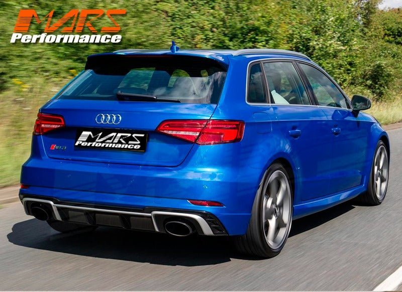 RS3 Style Rear Bumper Bar Bodykit with Diffuser & Exhaust Tips for AUDI A3 S3 8V Hatch 2017 - 2020 - Mars Performance