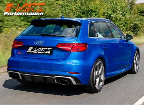 RS3 Style Rear Bumper Bar Bodykit with Diffuser & Exhaust Tips for AUDI A3 S3 8V Hatch 2017 - 2020 - Mars Performance
