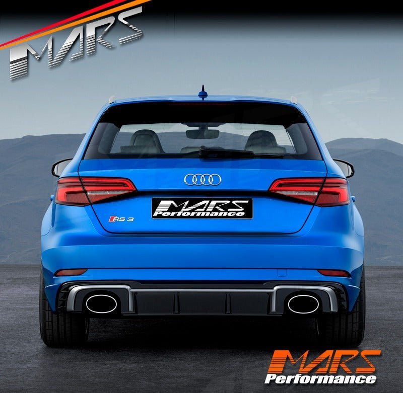 RS3 Style Rear Bumper Bar Bodykit with Diffuser & Exhaust Tips for AUDI A3 S3 8V Hatch 2017 - 2020 - Mars Performance