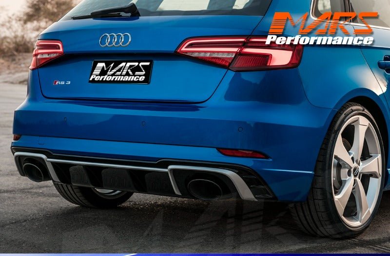 RS3 Style Rear Bumper Bar Bodykit with Diffuser & Exhaust Tips for AUDI A3 S3 8V Hatch 2017 - 2020 - Mars Performance