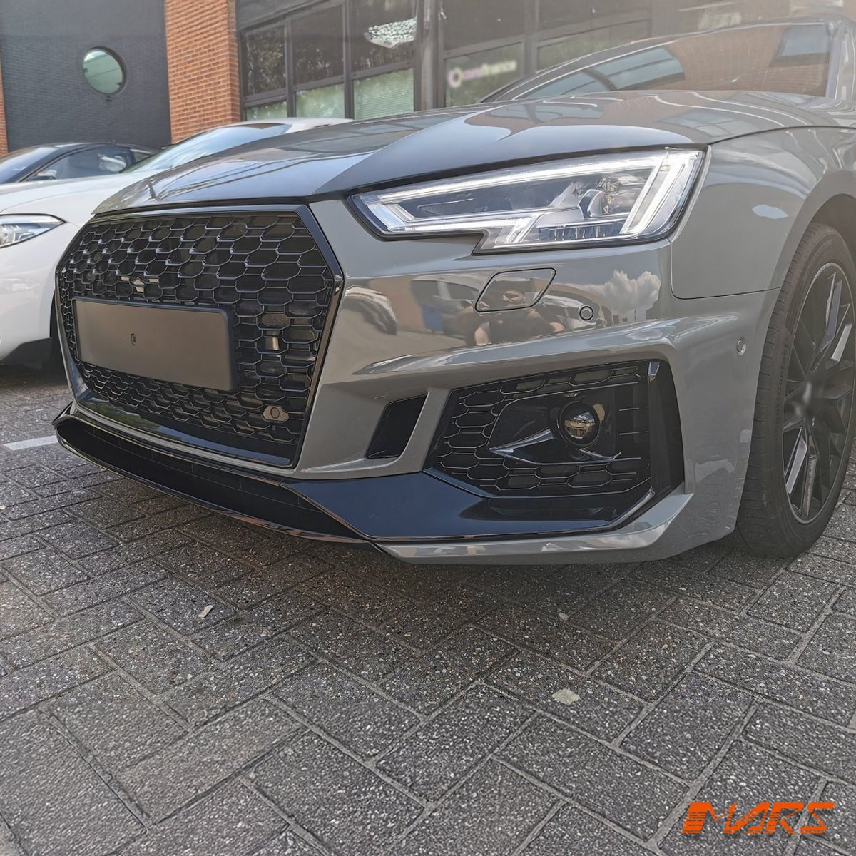 RS4 Style Front Bumper Bar Bodykit & Gloss Black Grille Grill for AUDI A4 S4 B9 2016 - 2019 - Mars Performance