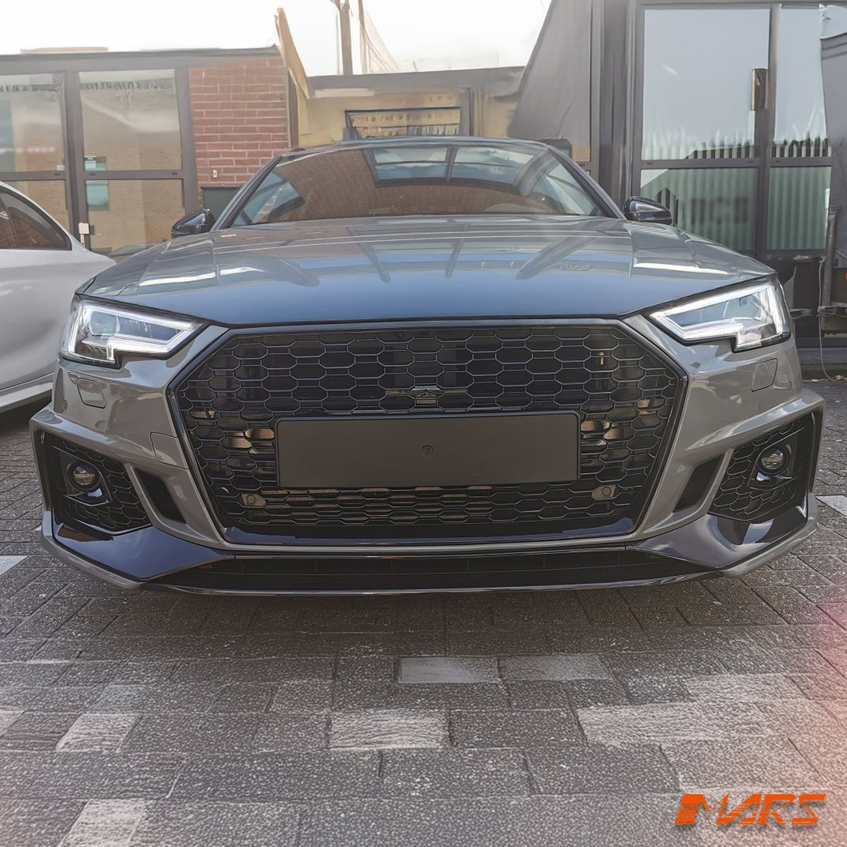 RS4 Style Front Bumper Bar Bodykit & Gloss Black Grille Grill for AUDI A4 S4 B9 2016 - 2019 - Mars Performance