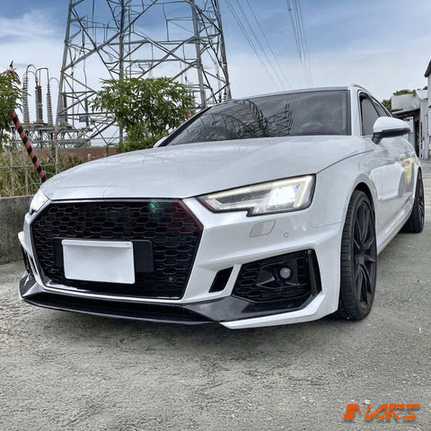 RS4 Style Front Bumper Bar Bodykit & Gloss Black Grille Grill for AUDI A4 S4 B9 2016 - 2019 - Mars Performance