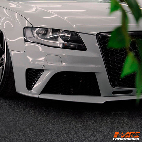 RS4 Style Front Bumper Bar Bodykit & Grille Grill for AUDI A4 S4 B8 2009 - 2011 Sedan & Avant - Mars Performance