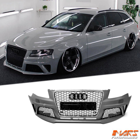 RS4 Style Front Bumper Bar Bodykit & Grille Grill for AUDI A4 S4 B8 2009 - 2011 Sedan & Avant - Mars Performance