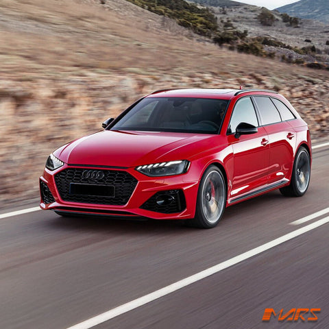 RS4 Style Front Bumper Bar Bodykit with Gloss Black Grille Grill for AUDI A4 S4 B9 2020 - 2024 - Mars Performance