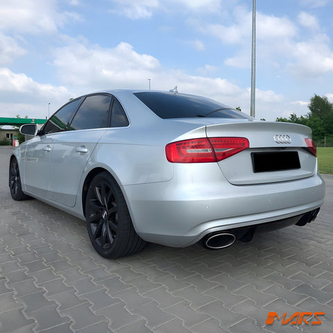 RS4 Style Rear Bumper bar Diffuser Bodykit with Exhaust Tips for AUDI A4 B8 2012 - 2015 Sedan - Mars Performance
