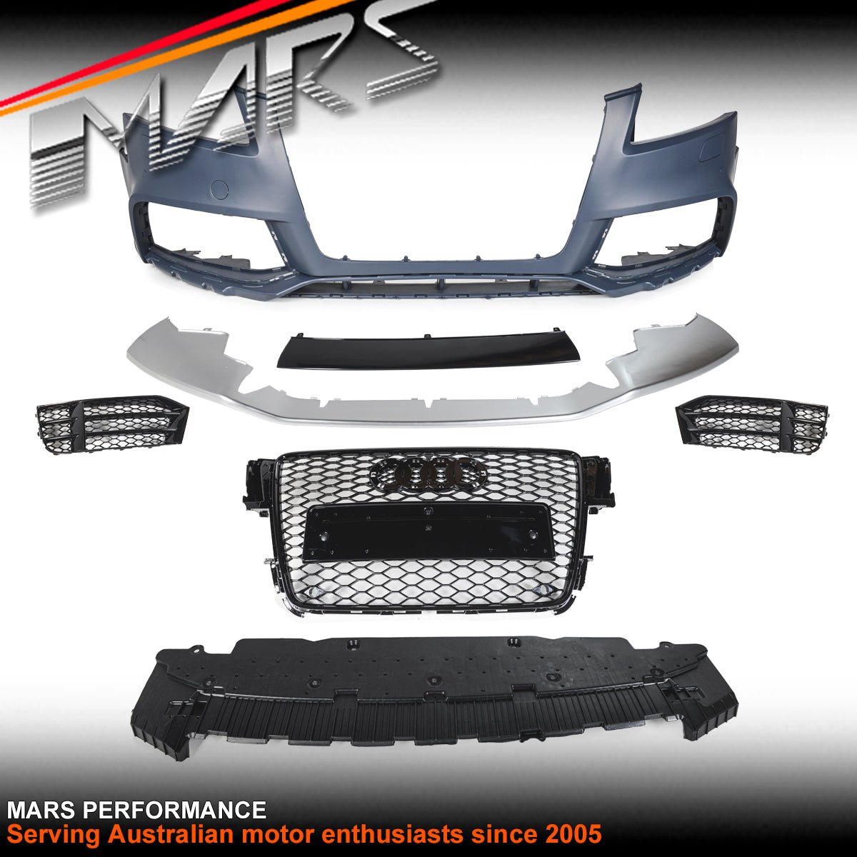 RS5 Style Front Bumper Bar Bodykit & Grill for AUDI A5 S5 8T 2008 - 2012 2 doors Coupe & 4 doors Sedan 2008 - 2012 - Mars Performance