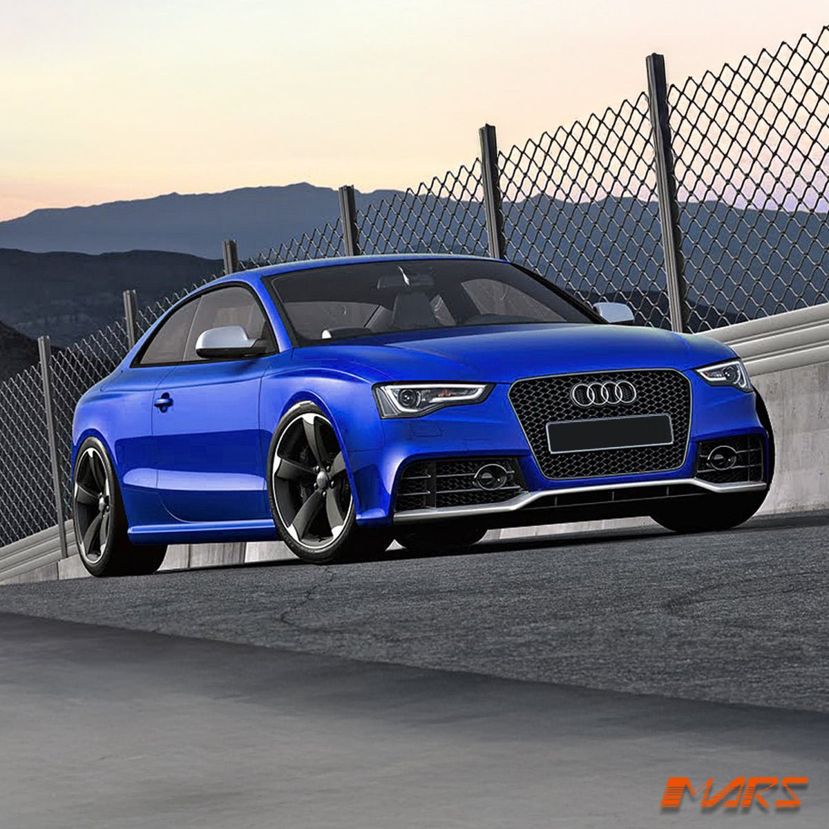 RS5 Style Front Bumper Bar Bodykit & Grill for AUDI A5 S5 8T 2013 - 2016 2 doors Coupe & 4 doors Sedan - Mars Performance