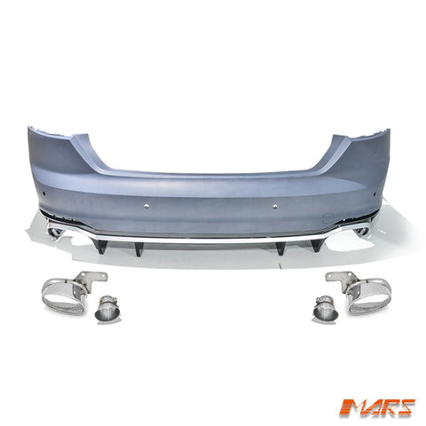 RS5 Style Rear Bumper Bar Bodykit with Diffuser & Exhaust Tips for AUDI A5 S5 F5 2016 - 2020 - Mars Performance