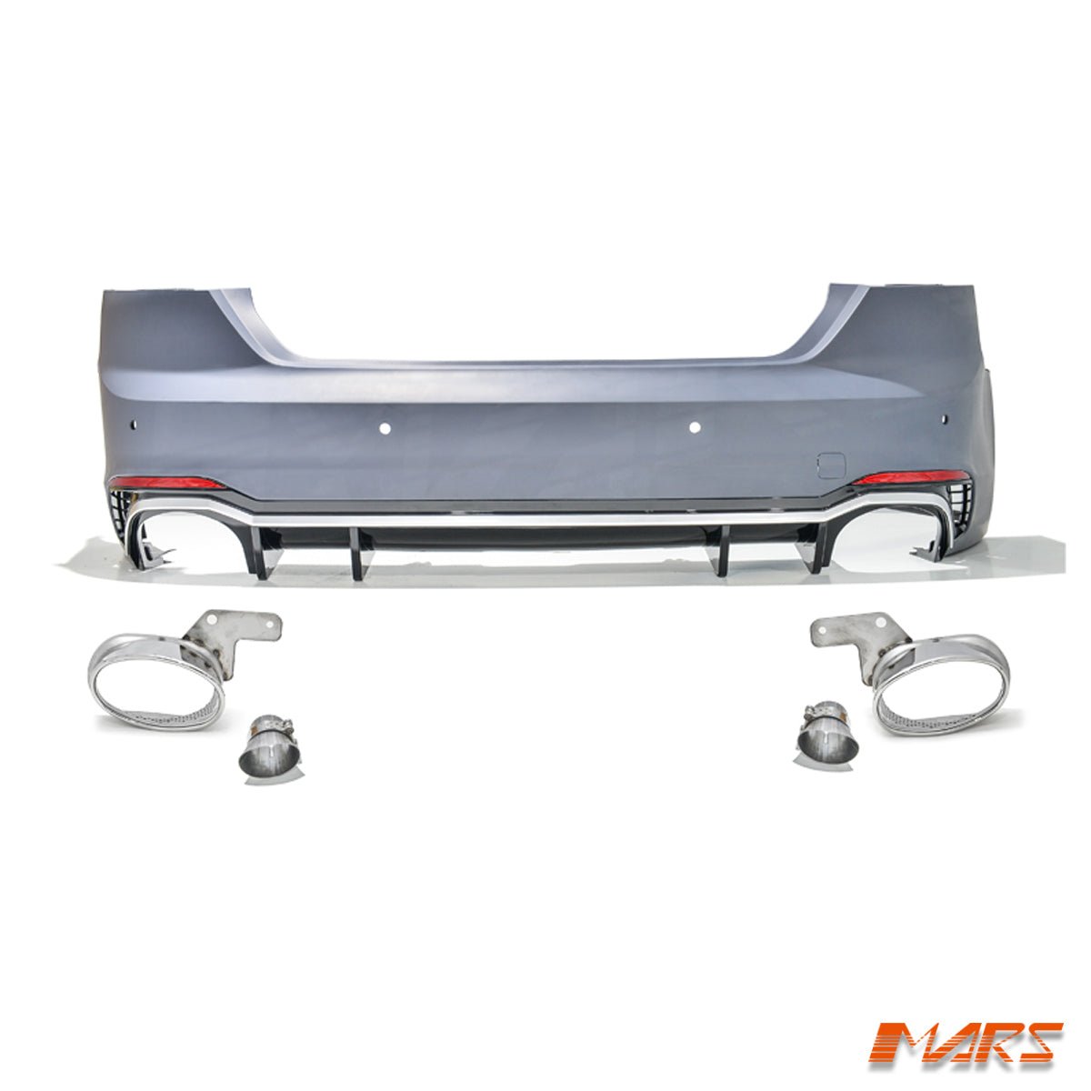 RS5 Style Rear Bumper Bar Bodykit with Diffuser & Exhaust Tips for AUDI A5 S5 F5 2016 - 2020 - Mars Performance