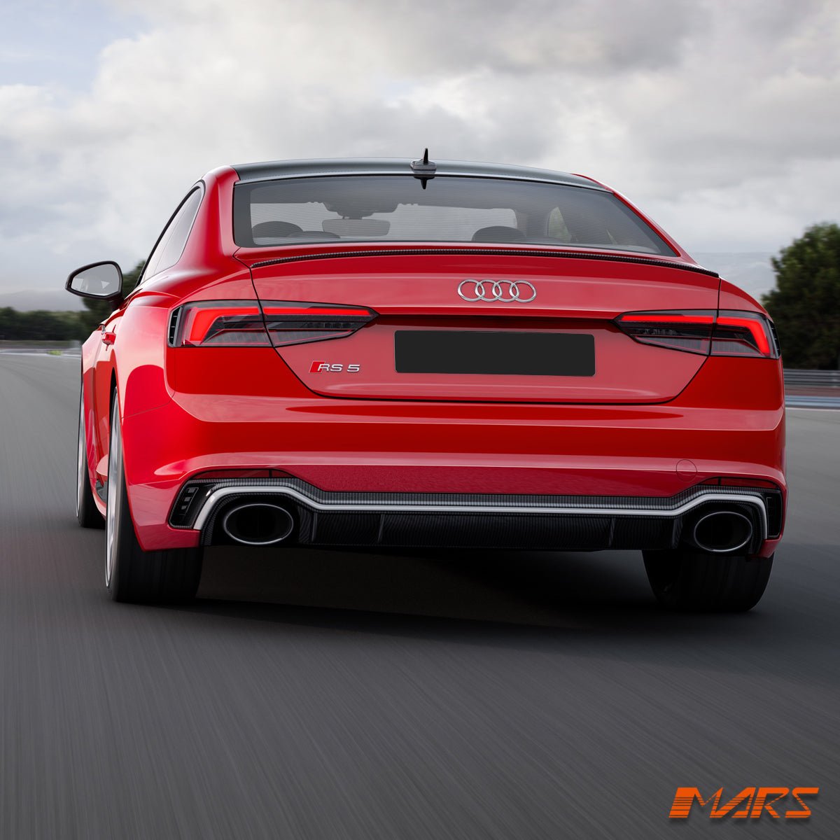 RS5 Style Rear Bumper Bar Bodykit with Diffuser & Exhaust Tips for AUDI A5 S5 F5 2016 - 2020 - Mars Performance