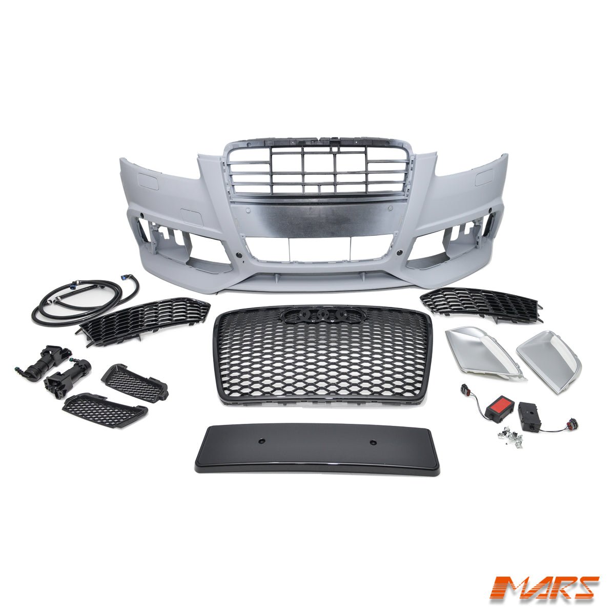 RS6 Style Front Bumper Bar Bodykit with Grille Grill for AUDI A6 S6 4F C6 2004 - 2011 - Mars Performance