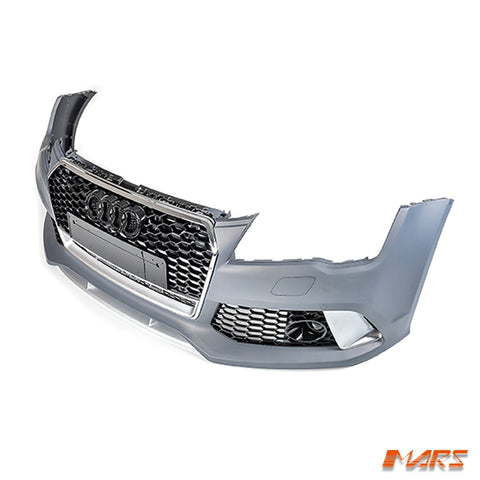 RS7 Style Front Bumper Bar Bodykit with Gloss Black Honeycomb Grille Grill for AUDI A7 S7 4G 2011 - 2014 - Mars Performance