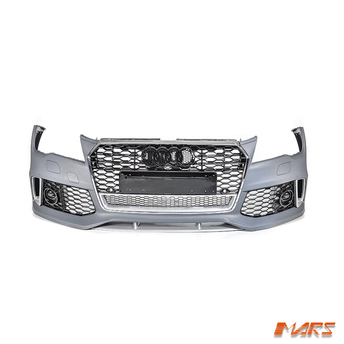 RS7 Style Front Bumper Bar Bodykit with Gloss Black Honeycomb Grille Grill for AUDI A7 S7 4G 2011 - 2014 - Mars Performance