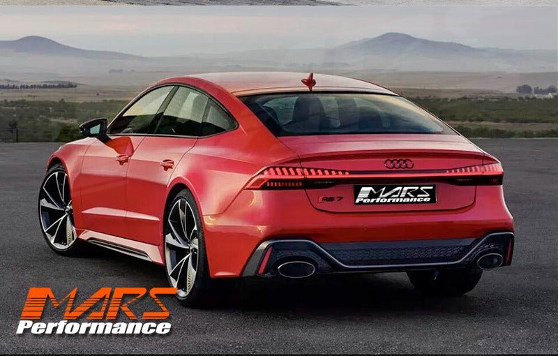 RS7 Style Rear Bumper Bar Bodykit & Diffuser with Exhaust Tips for AUDI A7 S7 4K 2019 - 2024 - Mars Performance