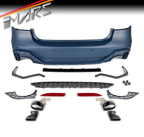 RS7 Style Rear Bumper Bar Bodykit & Diffuser with Exhaust Tips for AUDI A7 S7 4K 2019 - 2024 - Mars Performance