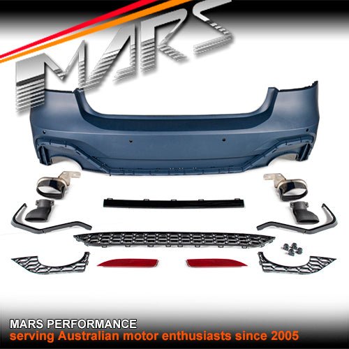 RS7 Style Rear Bumper Bar Bodykit & Diffuser with Exhaust Tips for AUDI A7 S7 4K 2019 - 2024 - Mars Performance