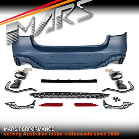 RS7 Style Rear Bumper Bar Bodykit & Diffuser with Exhaust Tips for AUDI A7 S7 4K 2019 - 2024 - Mars Performance