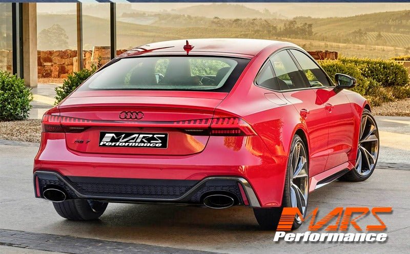 RS7 Style Rear Bumper Bar Bodykit & Diffuser with Exhaust Tips for AUDI A7 S7 4K 2019 - 2024 - Mars Performance