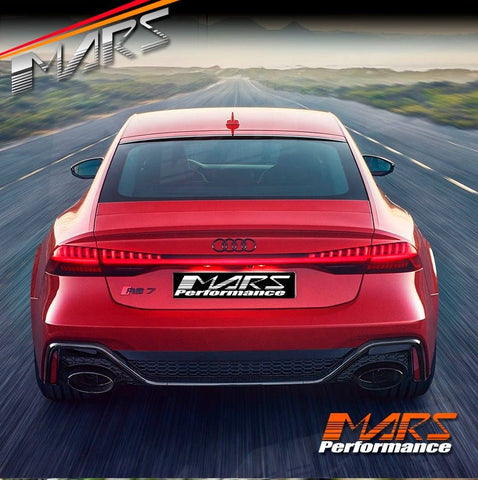RS7 Style Rear Bumper Bar Bodykit & Diffuser with Exhaust Tips for AUDI A7 S7 4K 2019 - 2024 - Mars Performance