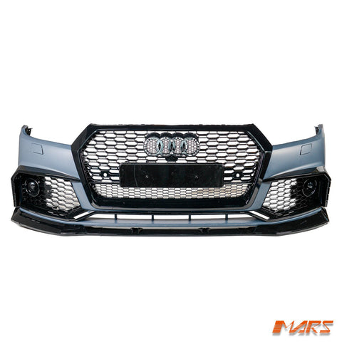 RSQ5 Style Front Bumper Bar Bodykit with Black Honeycomb Grille Grill for AUDI Q5 SQ5 FY 2017 - 2020 - Mars Performance