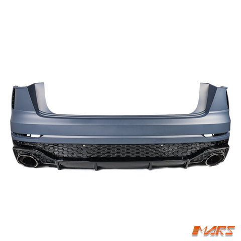 RSQ8 Style Rear Bumper bar with Diffuser Bodykit & Exhaust Tips for AUDI Q8 SQ8 F1 2018 - 2023 - Mars Performance