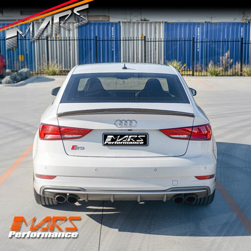 S3 Style Carbon Fibre Rear Trunk Lip Spoiler WIng Bodykit for AUDI A3 S3 RS3 8V 4 Doors Sedan 2013 - 2019 - Mars Performance