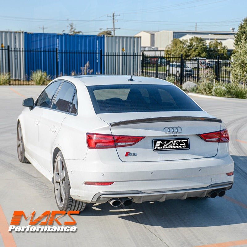 S3 Style Carbon Fibre Rear Trunk Lip Spoiler WIng Bodykit for AUDI A3 S3 RS3 8V 4 Doors Sedan 2013 - 2019 - Mars Performance