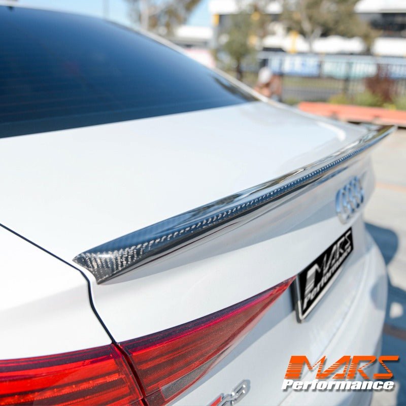 S3 Style Carbon Fibre Rear Trunk Lip Spoiler WIng Bodykit for AUDI A3 S3 RS3 8V 4 Doors Sedan 2013 - 2019 - Mars Performance