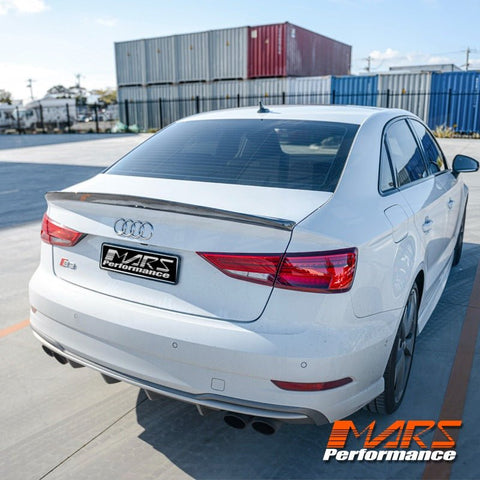 S3 Style Carbon Fibre Rear Trunk Lip Spoiler WIng Bodykit for AUDI A3 S3 RS3 8V 4 Doors Sedan 2013 - 2019 - Mars Performance