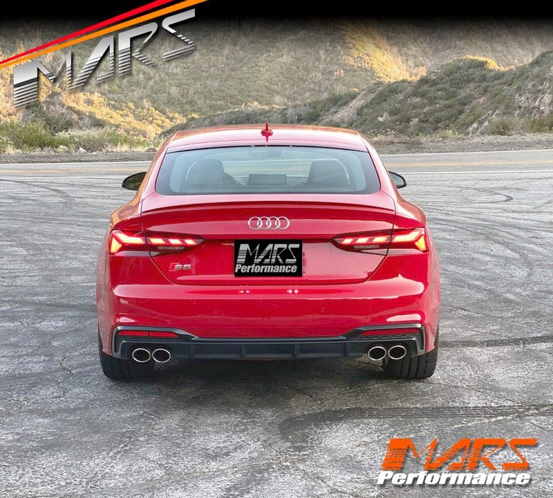 S5 Style Rear Bumper Bar Diffuser Bodykit with Twin exhaust outlet for AUDI F5 S5 & A5 S - line 2020 - 2024 - Mars Performance
