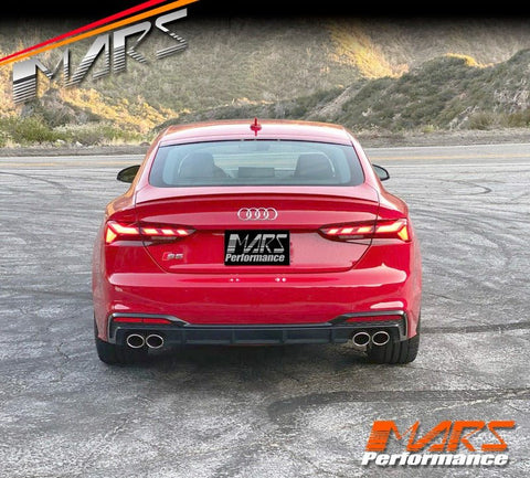 S5 Style Rear Bumper Bar Diffuser Bodykit with Twin exhaust outlet for AUDI F5 S5 & A5 S - line 2020 - 2024 - Mars Performance
