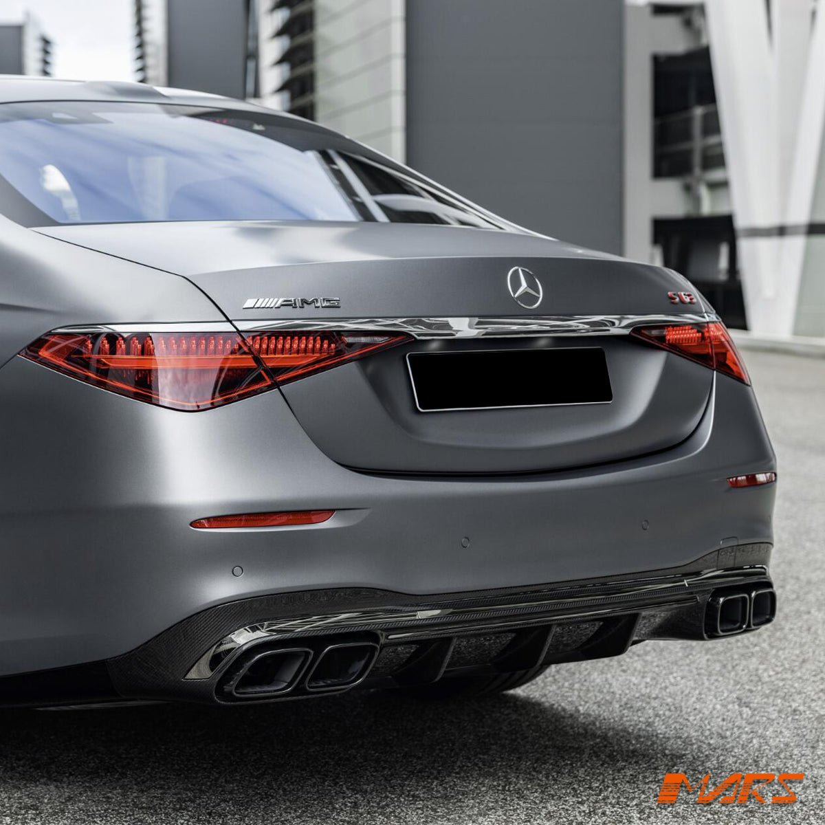 S63 AMG Style Rear Bumper Bar Diffuser Bodykit for Mercedes - Benz W223 S - Class 2021 - 2024 - Mars Performance