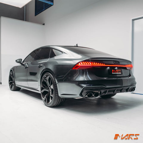 S7 Style Rear Bumper Bar Diffuser Bodykit with Exhaust Tips for AUDI A7 Sline & S7 4K 2019 - 2024 - Mars Performance