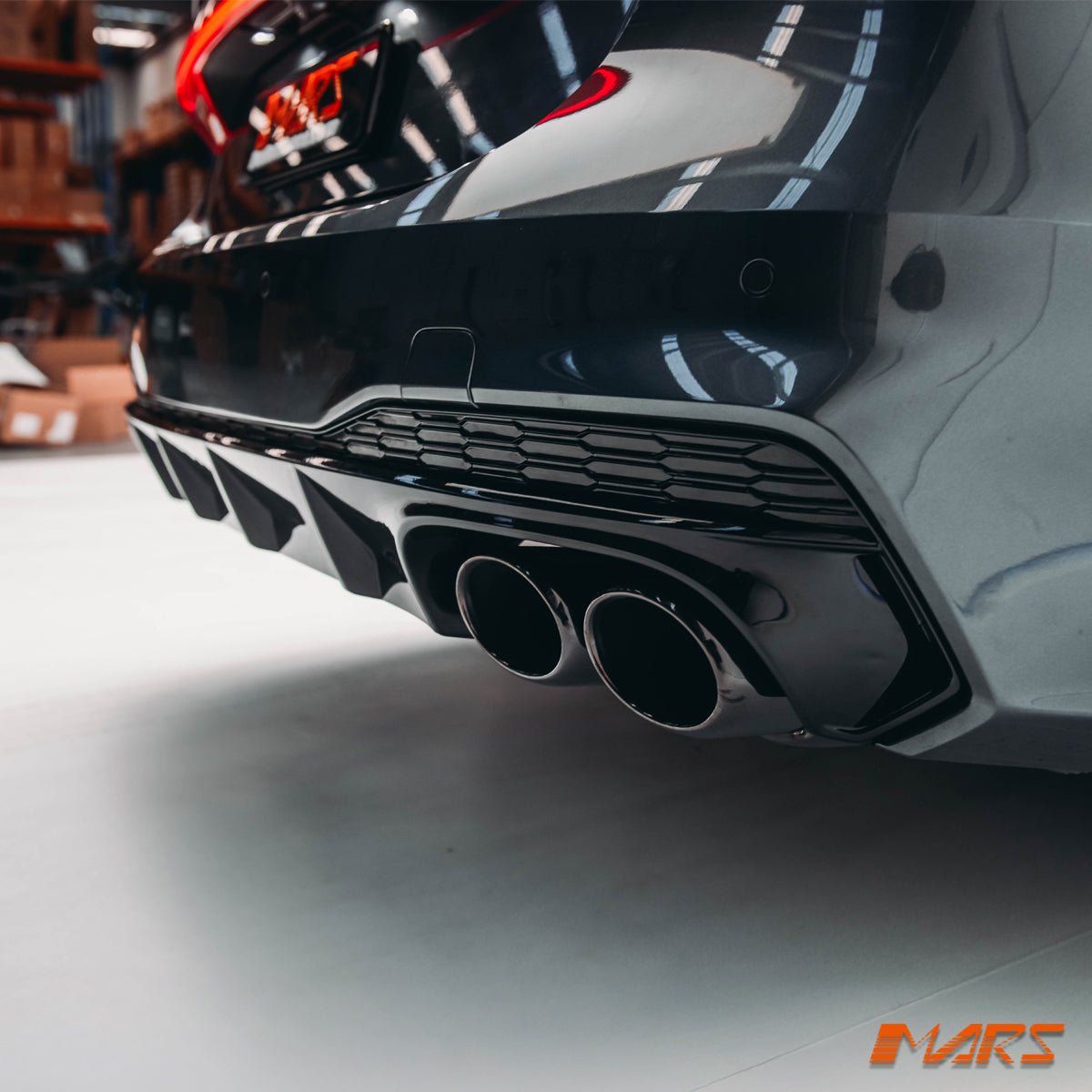 S7 Style Rear Bumper Bar Diffuser Bodykit with Exhaust Tips for AUDI A7 Sline & S7 4K 2019 - 2024 - Mars Performance