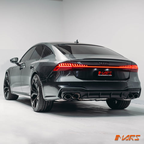 S7 Style Rear Bumper Bar Diffuser Bodykit with Exhaust Tips for AUDI A7 Sline & S7 4K 2019 - 2024 - Mars Performance