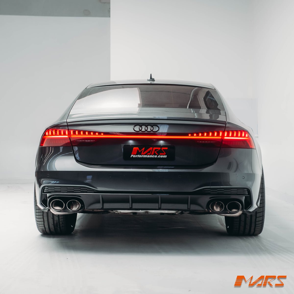 S7 Style Rear Bumper Bar Diffuser Bodykit with Exhaust Tips for AUDI A7 Sline & S7 4K 2019 - 2024 - Mars Performance