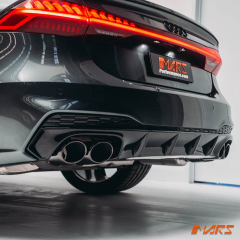 S7 Style Rear Bumper Bar Diffuser Bodykit with Exhaust Tips for AUDI A7 Sline & S7 4K 2019 - 2024 - Mars Performance