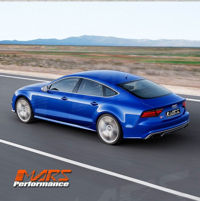 S7 Style Rear Bumper bar Twin Exhaust Outlet Diffuser Bodykit for AUDI A7 S7 4G 2015 - 2018 - Mars Performance
