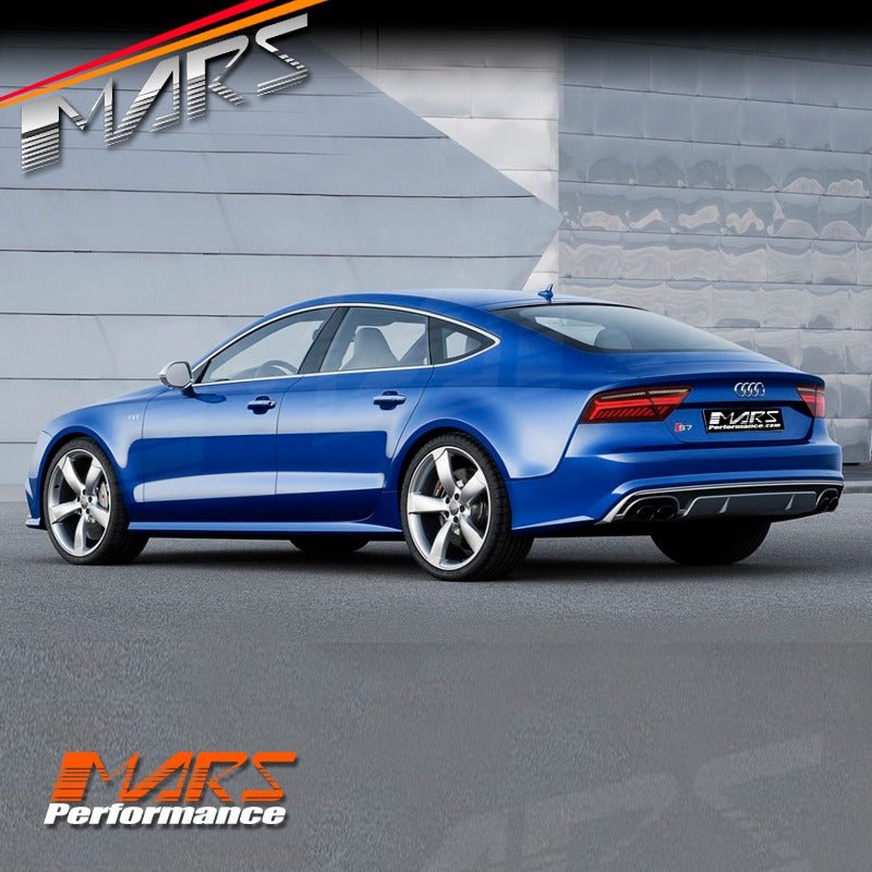 S7 Style Rear Bumper bar Twin Exhaust Outlet Diffuser Bodykit for AUDI A7 S7 4G 2015 - 2018 - Mars Performance
