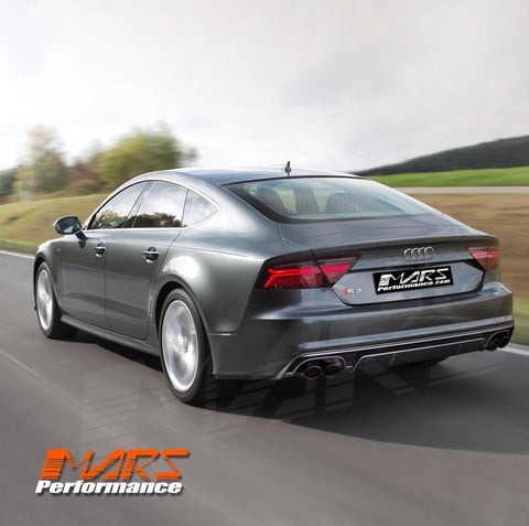 S7 Style Rear Bumper bar Twin Exhaust Outlet Diffuser Bodykit for AUDI A7 S7 4G 2015 - 2018 - Mars Performance
