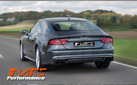 S7 Style Rear Bumper bar Twin Exhaust Outlet Diffuser Bodykit for AUDI A7 S7 4G 2015 - 2018 - Mars Performance