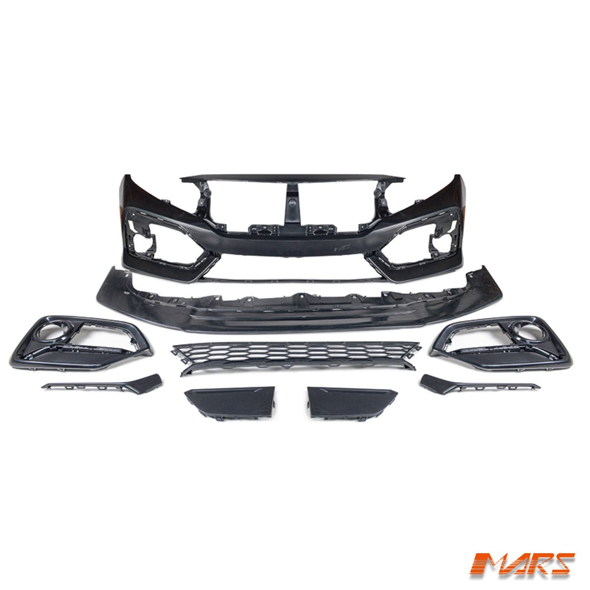 SI RS MK2 Style Front Bumper Bar Bodykit for Honda Civic X Sedan & Hatch 2016 - 2021 - Mars Performance