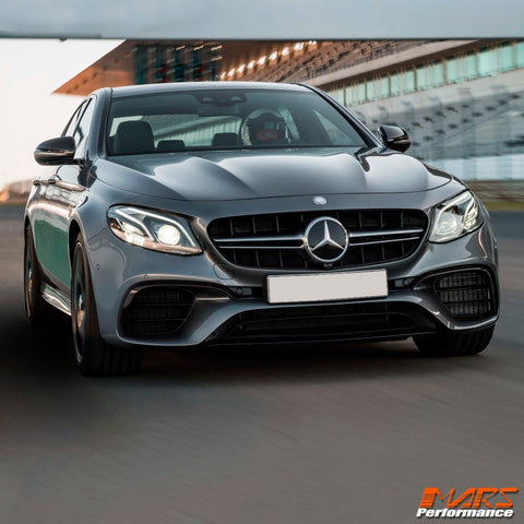 Silver Black AMG E63 - S Style Front Bumper Bar Grille for Mercedes - Benz E - Class 2016 - 2020 Pre Update W213 S213 C238 & E43 E53 AMG - Mars Performance