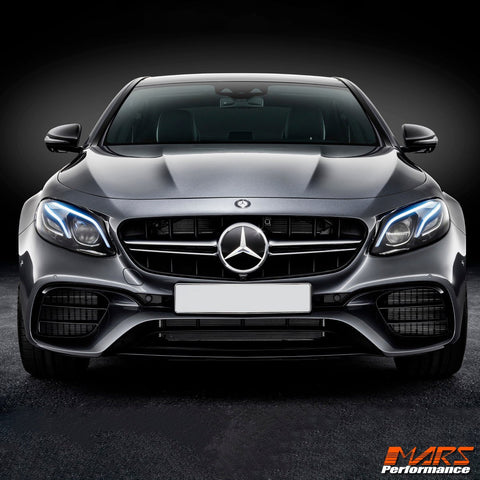 Silver Black AMG E63 - S Style Front Bumper Bar Grille for Mercedes - Benz E - Class 2016 - 2020 Pre Update W213 S213 C238 & E43 E53 AMG - Mars Performance